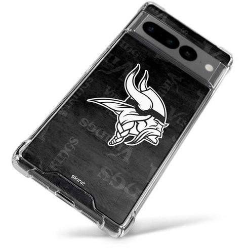 NFL Minnesota Vikings Black & White Google Pixel 7 Pro Clear Case